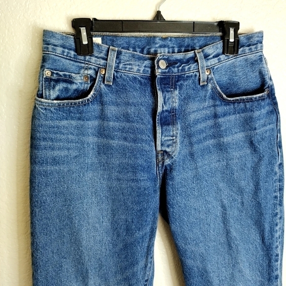 Levi's Premium 501 ORIGINAL FIT WOMEN'S JEANS dark wash sz 29 - Picture 8 of 11